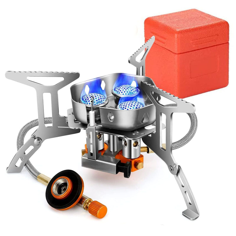 Load image into Gallery viewer, Portable 4000W Foldable Camping Stove with Ignition & Carry Case
