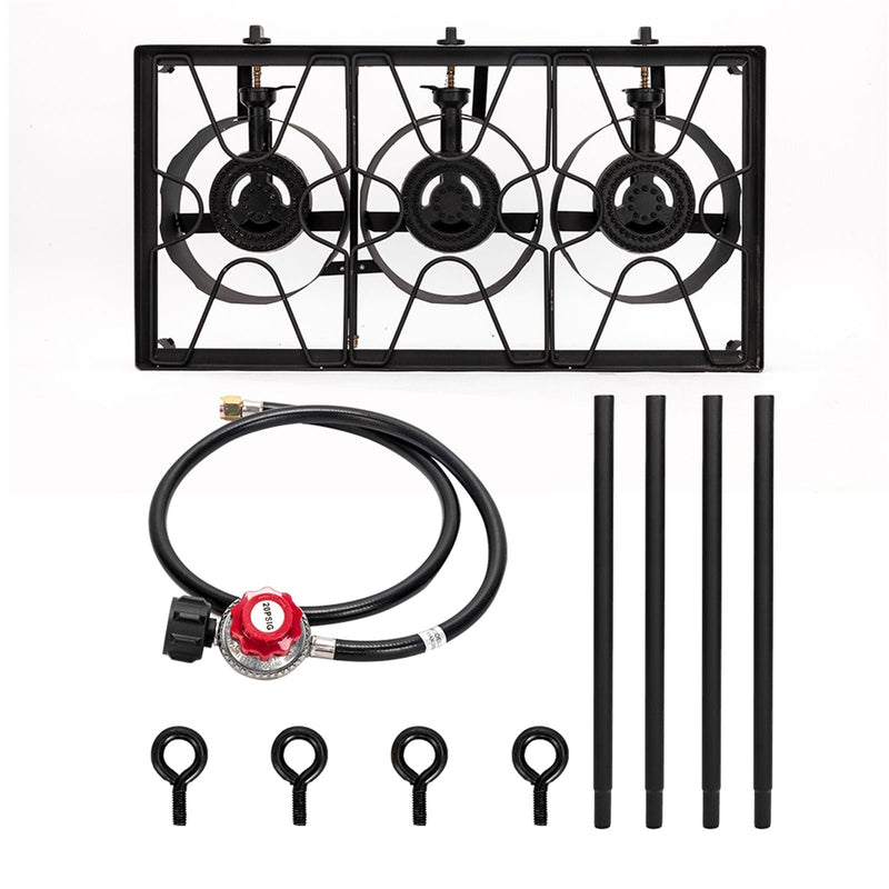 Load image into Gallery viewer, 225,000 BTU Outdoor Propane Camp Stove β 3 Burner Cooker