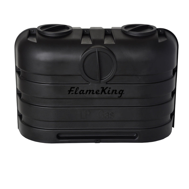 Load image into Gallery viewer, Flame King Dual 20LB LP Propane Tank Light Plastic Heavy Duty Cover RV Trailer Black