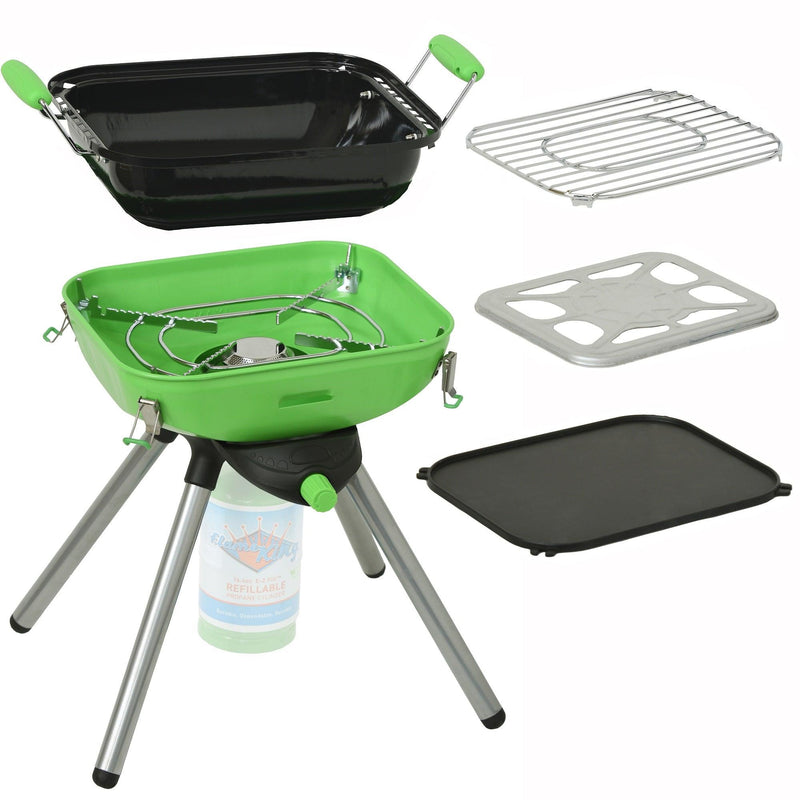 Load image into Gallery viewer, Flame King Multi-Function Portable BBQ Grill Camp Stove Camping