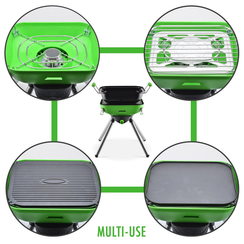 Load image into Gallery viewer, Flame King Multi-Function Portable BBQ Grill Camp Stove Camping