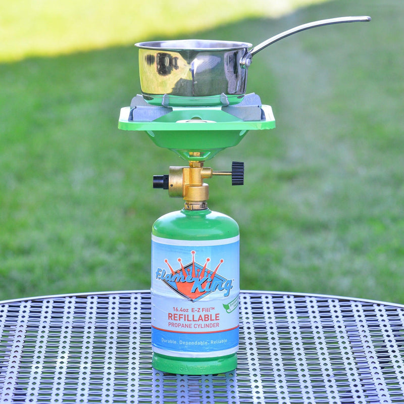 Load image into Gallery viewer, Flame King Portable Single Burner Cooker with 1 Lb Base Camping