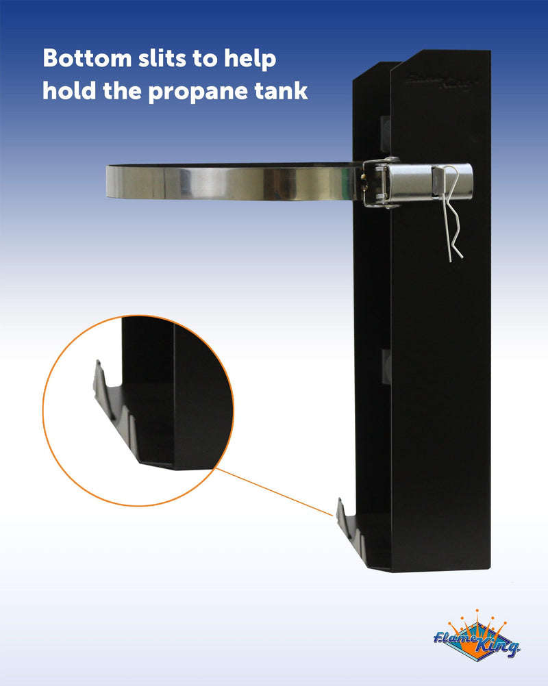 Load image into Gallery viewer, Flame King T-Racks 10lb Propane Tank Mounting Brackets Strap Campervan Overland Vehicles