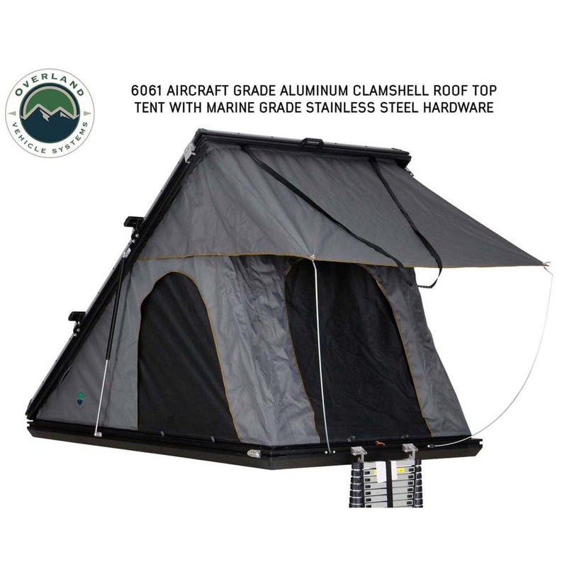 Load image into Gallery viewer, HD Mamba Clam Shell Aluminum Hard Shell Roof Top Tent, Grey Body & Green Trim
