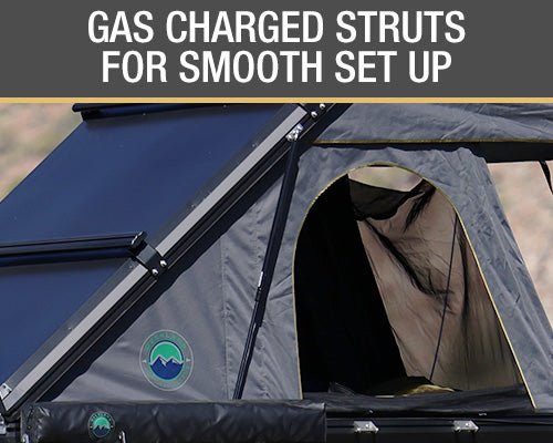 Load image into Gallery viewer, HD Mamba Clam Shell Aluminum Hard Shell Roof Top Tent, Grey Body & Green Trim