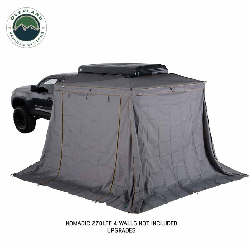 Load image into Gallery viewer, HD Nomadic 270 LTE Awning - Driver Side - Dark Gray with Black Travel Cover Universal