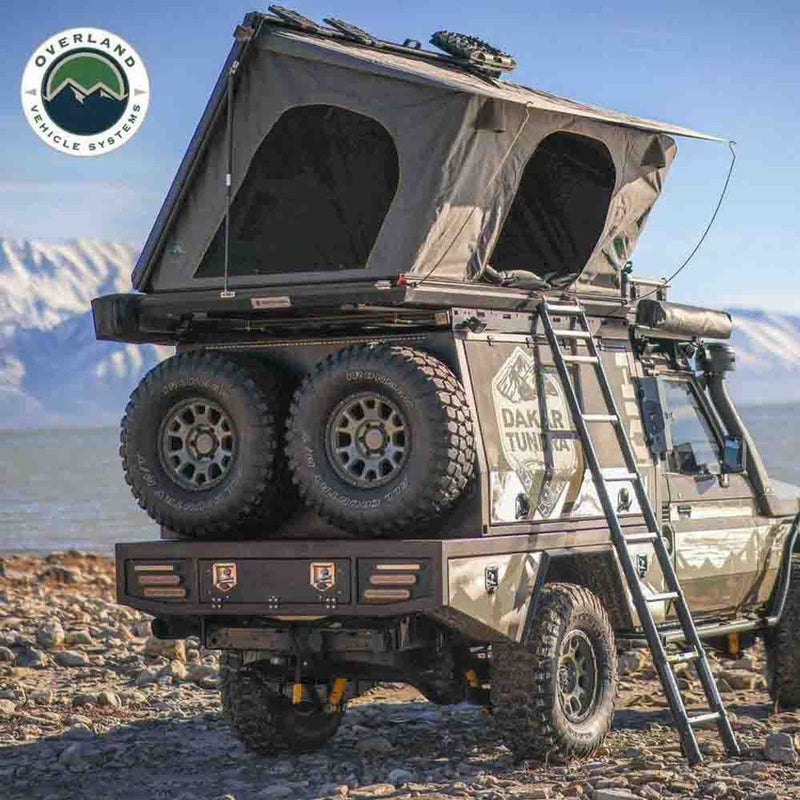 Load image into Gallery viewer, HD Sidewinder Side Load Aluminum Hard Shell Roof Top Tent, Grey Body & Green Trim