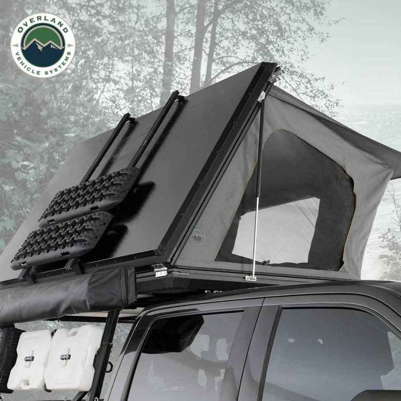 Load image into Gallery viewer, HD Sidewinder Side Load Aluminum Hard Shell Roof Top Tent, Grey Body & Green Trim