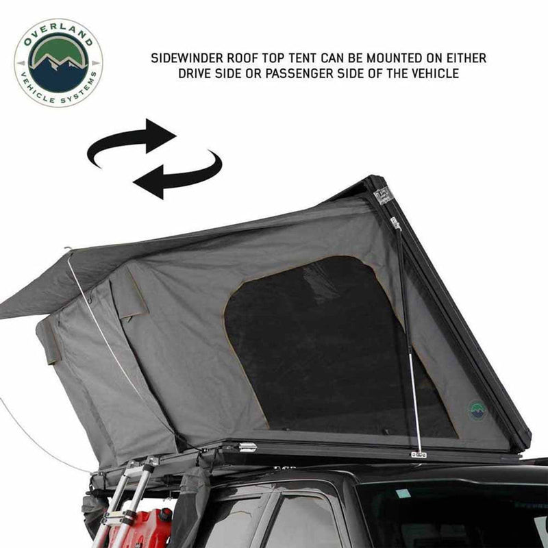 Load image into Gallery viewer, HD Sidewinder Side Load Aluminum Hard Shell Roof Top Tent, Grey Body & Green Trim