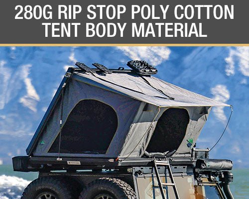 Load image into Gallery viewer, HD Sidewinder Side Load Aluminum Hard Shell Roof Top Tent, Grey Body & Green Trim