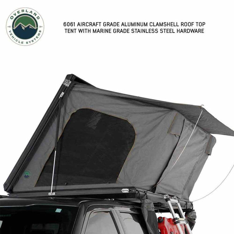 Load image into Gallery viewer, HD Sidewinder Side Load Aluminum Hard Shell Roof Top Tent, Grey Body & Green Trim