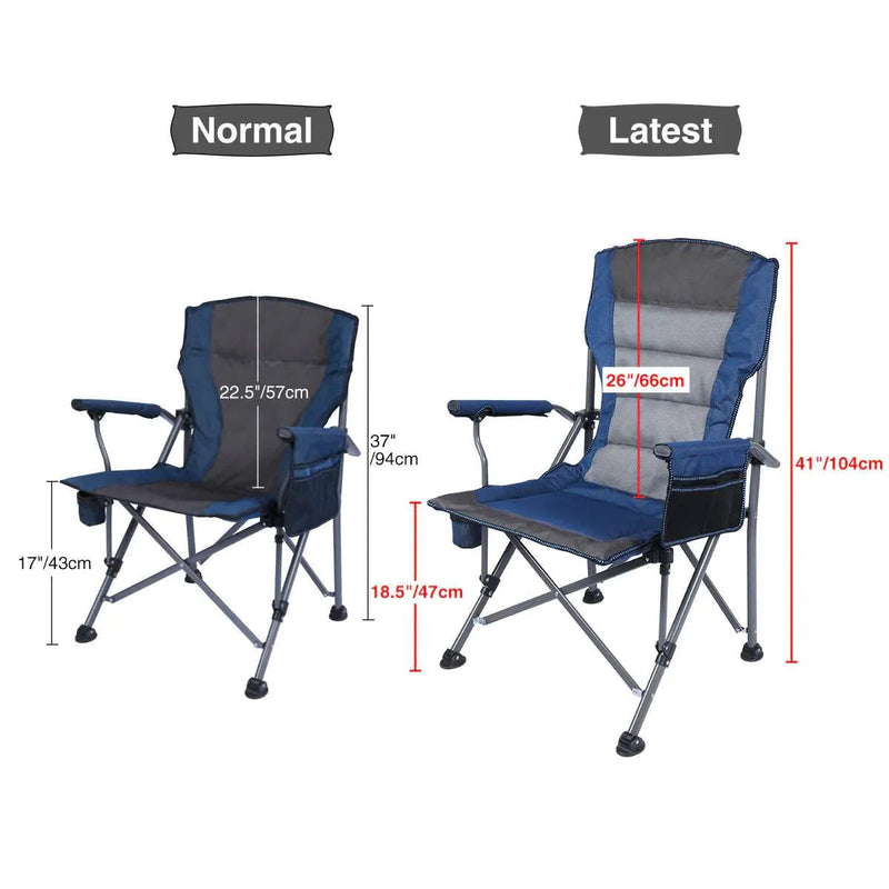 Load image into Gallery viewer, Heavy Duty Folding Camping Chair with High Back & Cup Holder