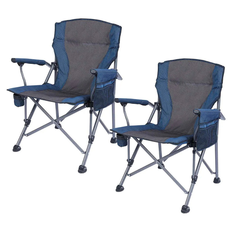 Load image into Gallery viewer, Heavy Duty Folding Camping Chair with High Back & Cup Holder