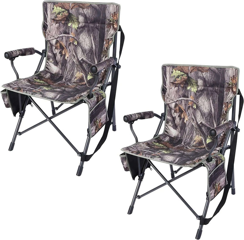 Load image into Gallery viewer, Heavy Duty Folding Camping Chair with High Back & Cup Holder