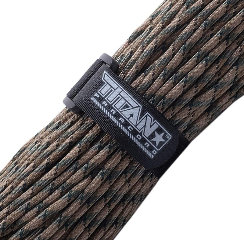 Load image into Gallery viewer, Paracord Fasteners, Hook & Loop, 5-Pack | BLACK