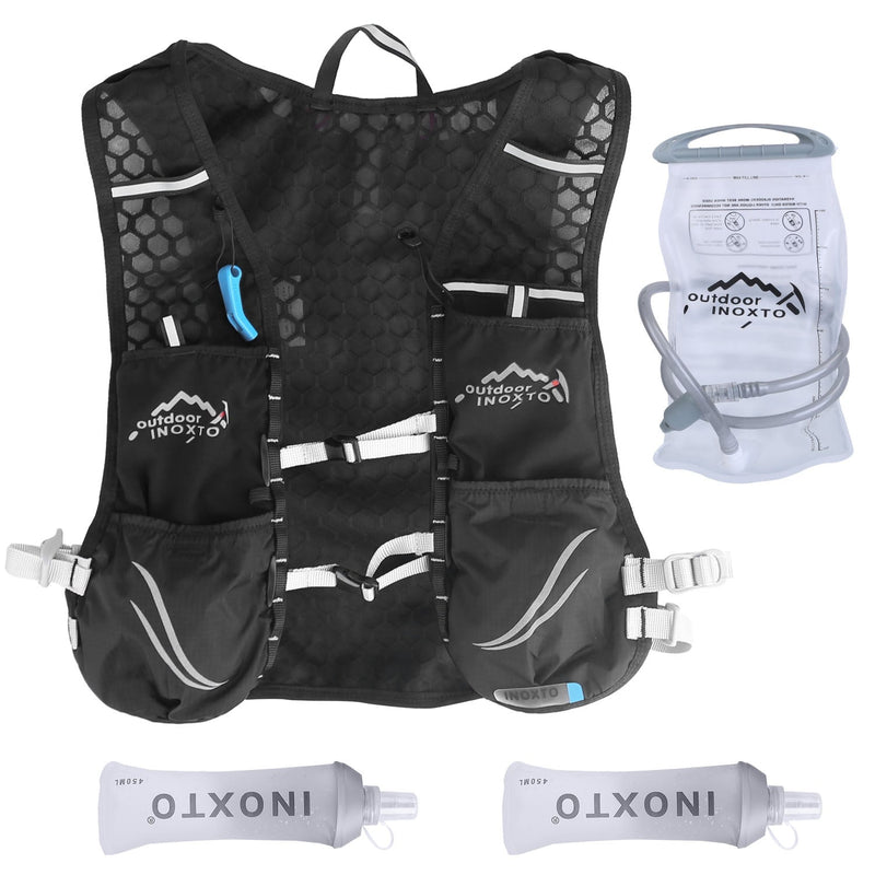 Load image into Gallery viewer, Sport Hydration Vest Running Backpack with 15oz 50oz Water Bladder Adjustable Strap Storage Bag for Trail Running Marathon Race Hiking
