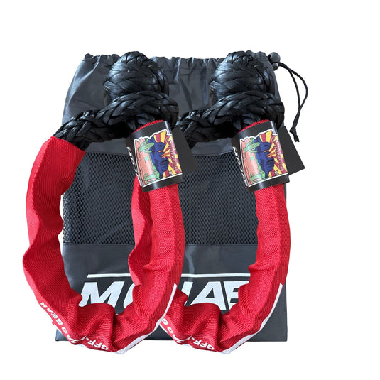 Limited Edition 1/2'' x 24'' Black Soft shackle with Red Sleeve (Lifetime Warranty)