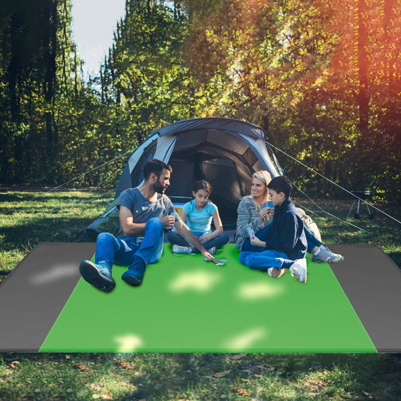 Load image into Gallery viewer, 108x96.46in Sand Proof Picnic Blanket Water Resistant Foldable Camping Beach Mat w/ 4 Anchors 1 Carry Bag For 4-6 People
