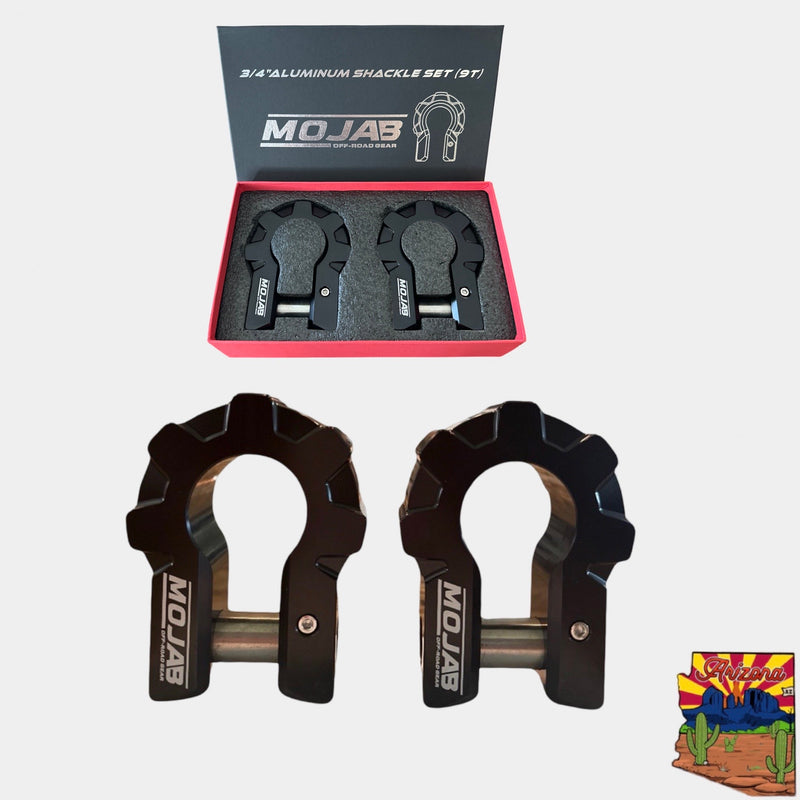 Load image into Gallery viewer, 3/4'' Extreme duty Aluminum D-Shackle set (9T) (LIFETIME WARRANTY*)
