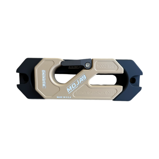 Side By Side / UTV Aluminum Recessed Winch Shackle with Fairlead Kit, closed latch (LIFE TIME WARRANTY*)