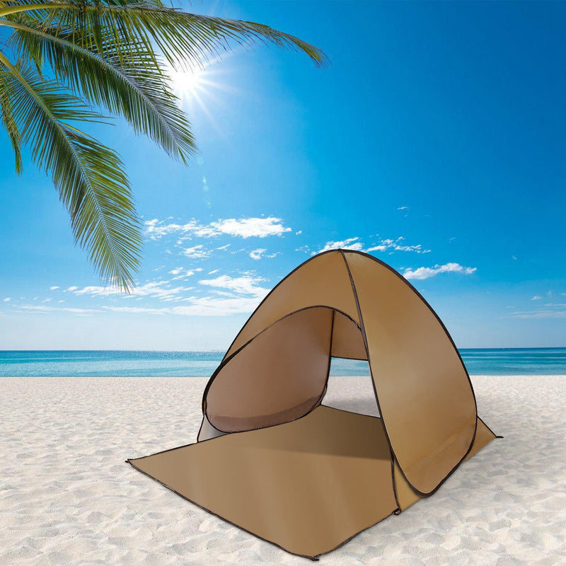 Load image into Gallery viewer, Pop Up Beach Tent Sun Shade Shelter Anti-UV Automatic Waterproof Tent Canopy for 2/3 Man w/ Net Window Storage Bag for Outdoor Beach Camping Fishing P
