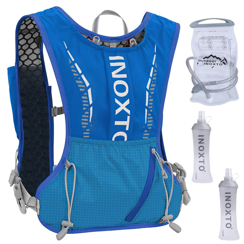 Load image into Gallery viewer, Sport Hydration Vest Running Backpack with 15oz 50oz Water Bladder Adjustable Strap Storage Bag for Trail Running Marathon Race Hiking
