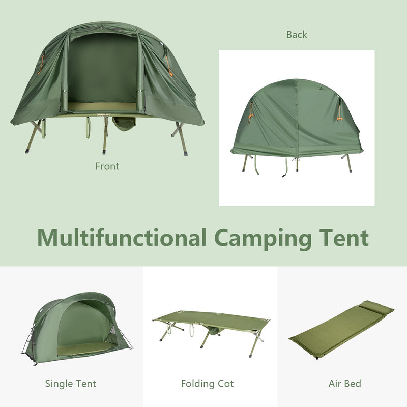 Load image into Gallery viewer, Cot Elevated Compact Tent Set with External Cover-Green
