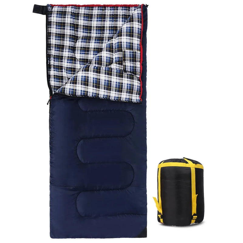 Load image into Gallery viewer, Camping Sleeping Bag for Adult with Cotton Flannel Liner,Red Blue
