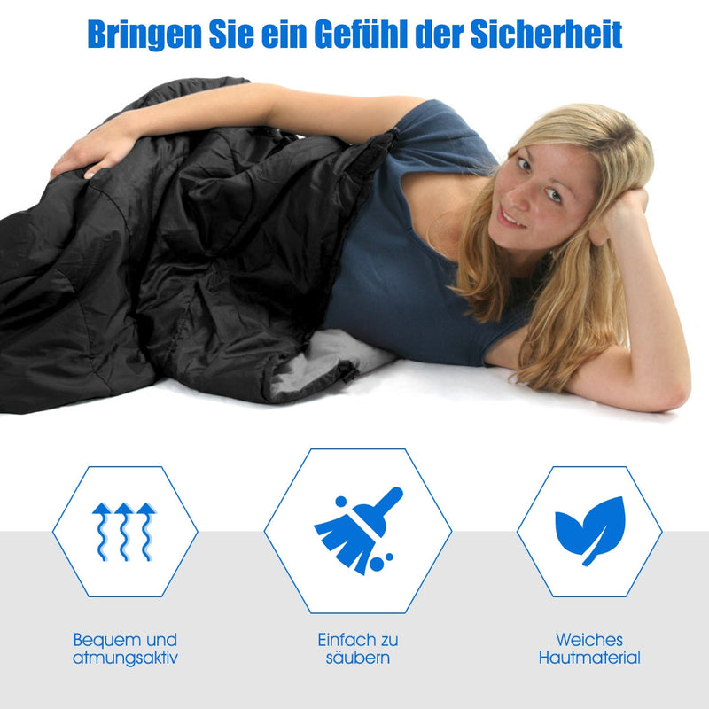 Load image into Gallery viewer, 2 Person Waterproof Sleeping Bag with 2 Pillows-Black
