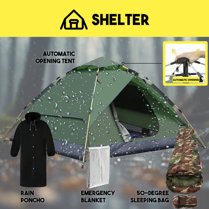 Load image into Gallery viewer, 1 Person 72 Hour Survival Bags with Survival Backpack
