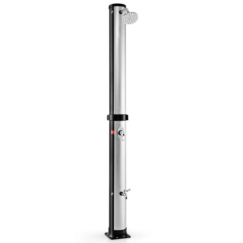 Load image into Gallery viewer, 7.2 Feet Solar-Heated Outdoor Shower with Free-Rotating Shower Head
