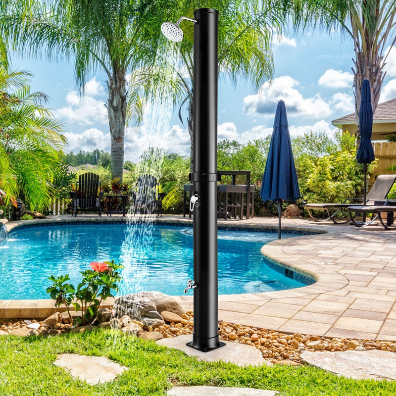 Load image into Gallery viewer, 7.2 Feet Solar-Heated Outdoor Shower with Free-Rotating Shower Head
