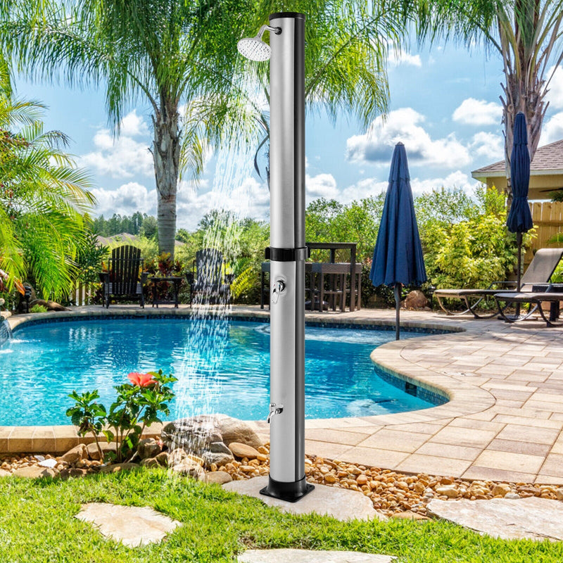 Load image into Gallery viewer, 7.2 Feet Solar-Heated Outdoor Shower with Free-Rotating Shower Head
