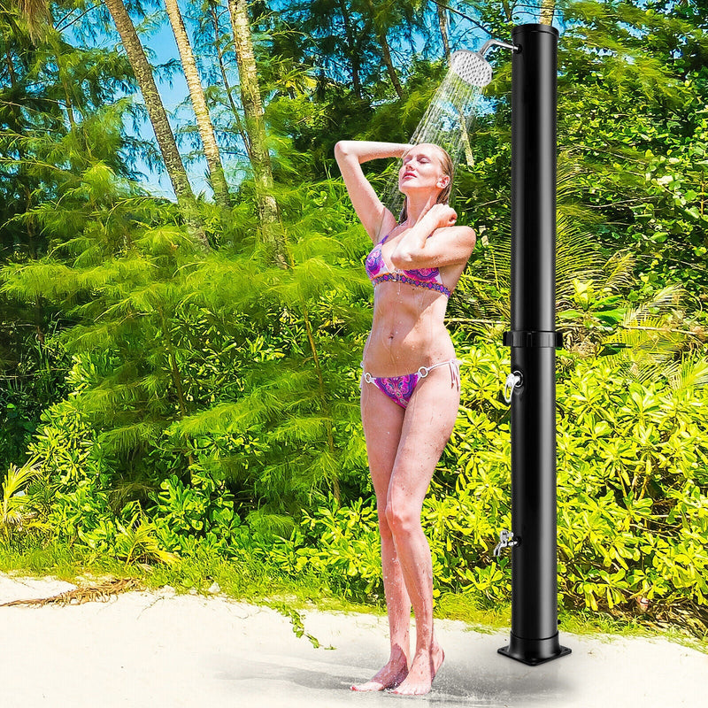 Load image into Gallery viewer, 7.2 Feet Solar-Heated Outdoor Shower with Free-Rotating Shower Head
