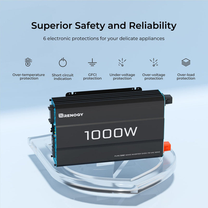 Load image into Gallery viewer, 1000W 12V Pure Sine Wave Inverter
