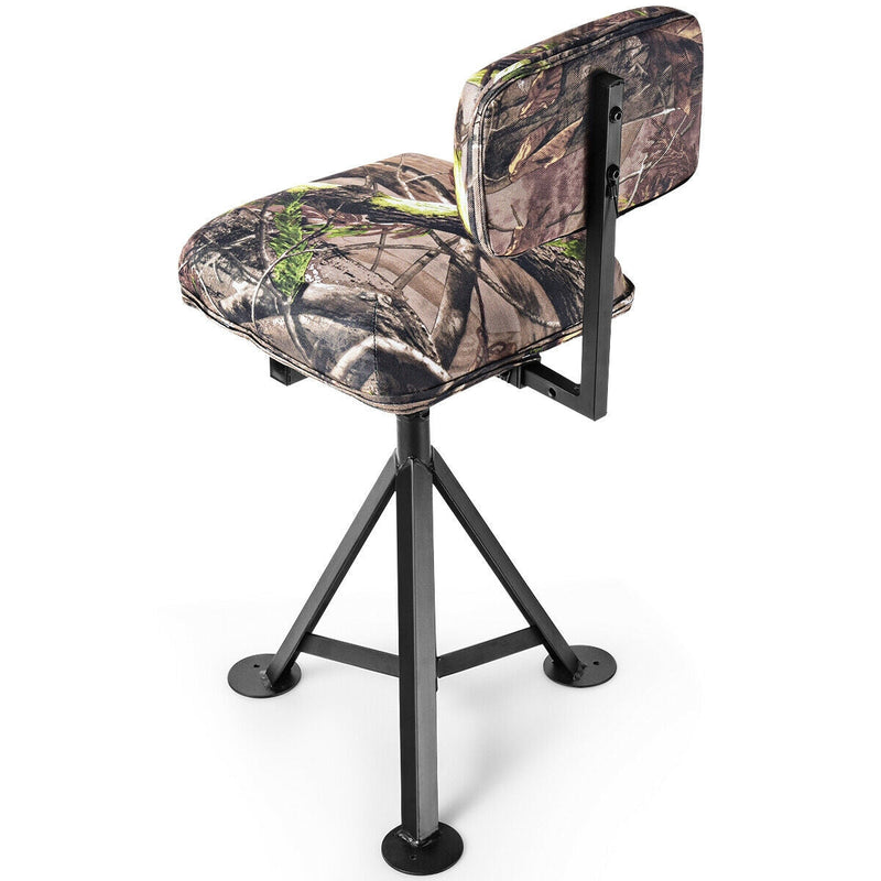 Load image into Gallery viewer, Swivel Hunting Chair Tripod Blind Stool with Detachable Backrest
