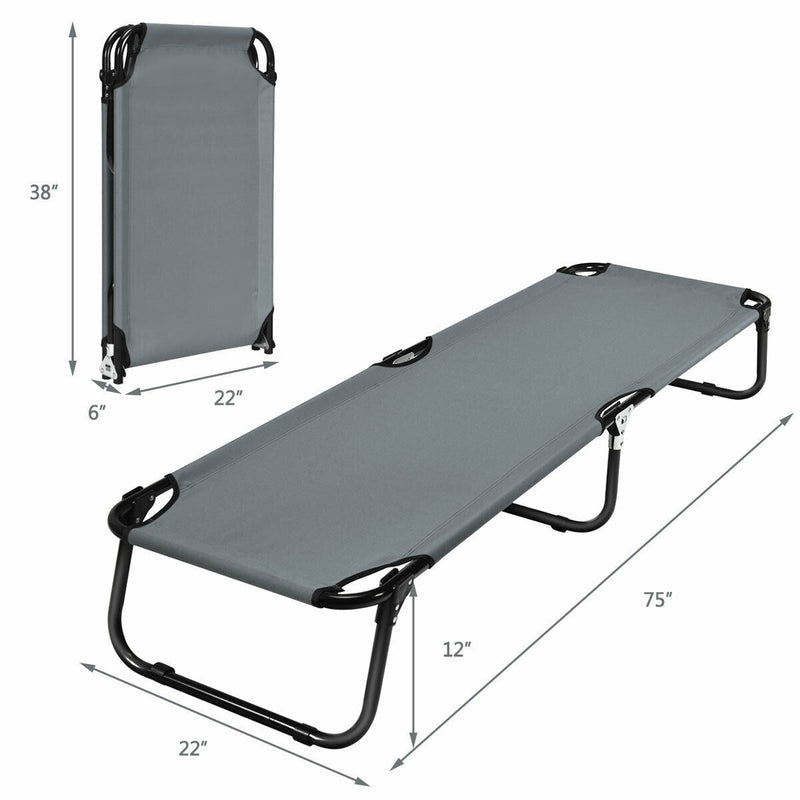 Load image into Gallery viewer, Outdoor Folding Camping Bed for Sleeping Hiking Travel-Black
