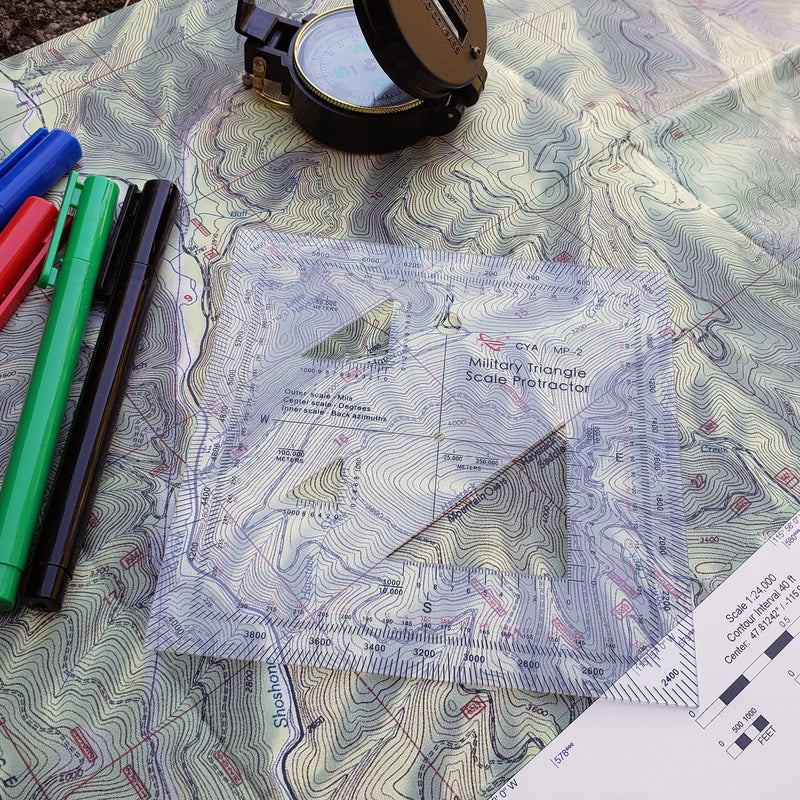 Load image into Gallery viewer, Military Map Protractor (GTA 5-2-12) - Coordinate Scale for Map Reading and Navigation
