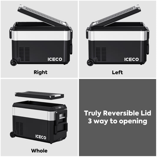 Load image into Gallery viewer, JP40 Pro Dual Zone Wheeled Portable Freezer- Golden | ICECO | 40 LT
