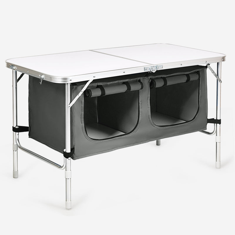 Load image into Gallery viewer, Height Adjustable Folding Camping Table-Gray
