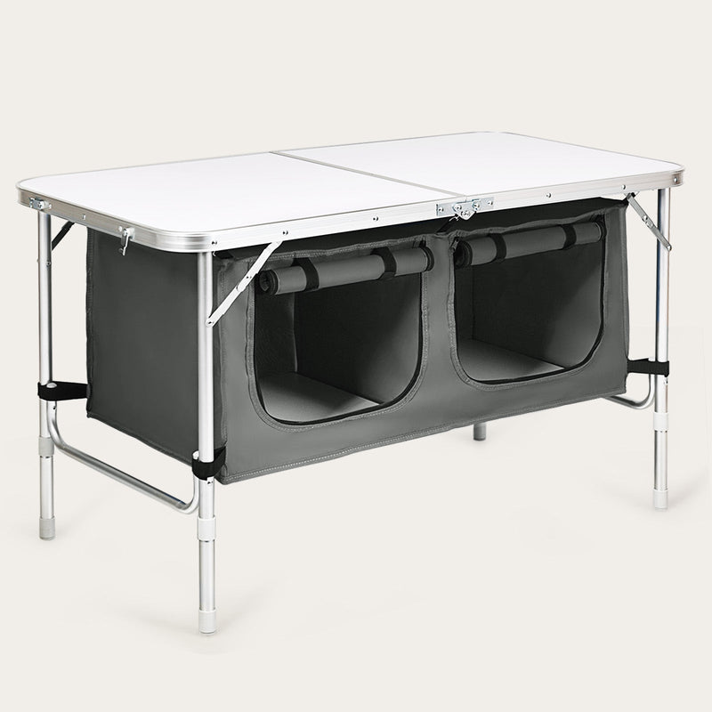 Load image into Gallery viewer, Height Adjustable Folding Camping Table-Gray
