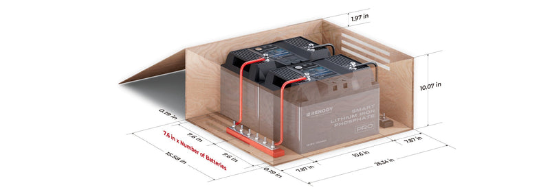 Load image into Gallery viewer, 12V 100Ah Pro Smart Lithium Iron Phosphate Battery w/Bluetooth &amp; Self-heating Function
