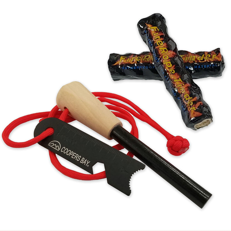 Load image into Gallery viewer, FireStorm™  Large 3/8" Ferro Rod &amp; Tinder Kit
