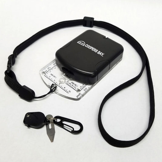 RS46 Mirrored Sighting Compass with Declination Adjustment, Clinometer & Map LED