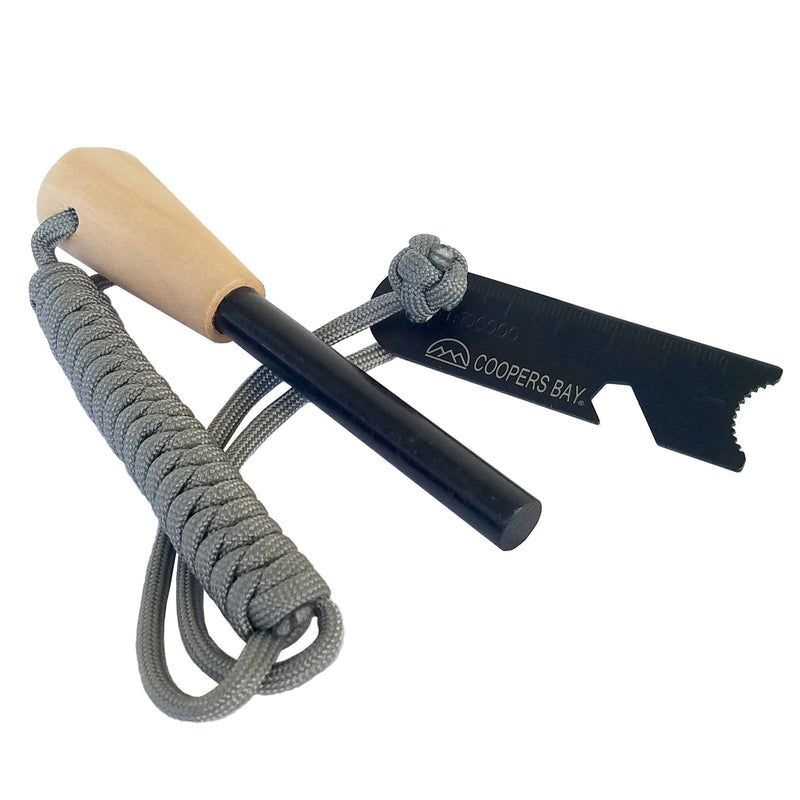 Load image into Gallery viewer, FireStorm-Plus X-Large 1/2" Ferro Rod &amp; Striker - Braided Paracord Lanyard
