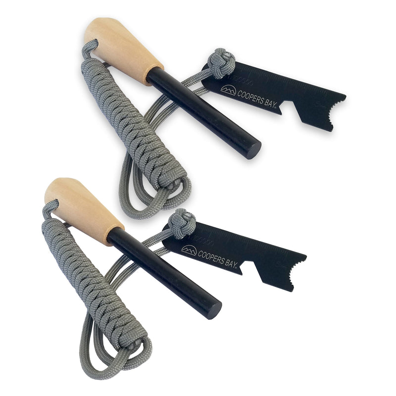 Load image into Gallery viewer, FireStorm-Plus X-Large 1/2" Ferro Rod &amp; Striker - Braided Paracord Lanyard
