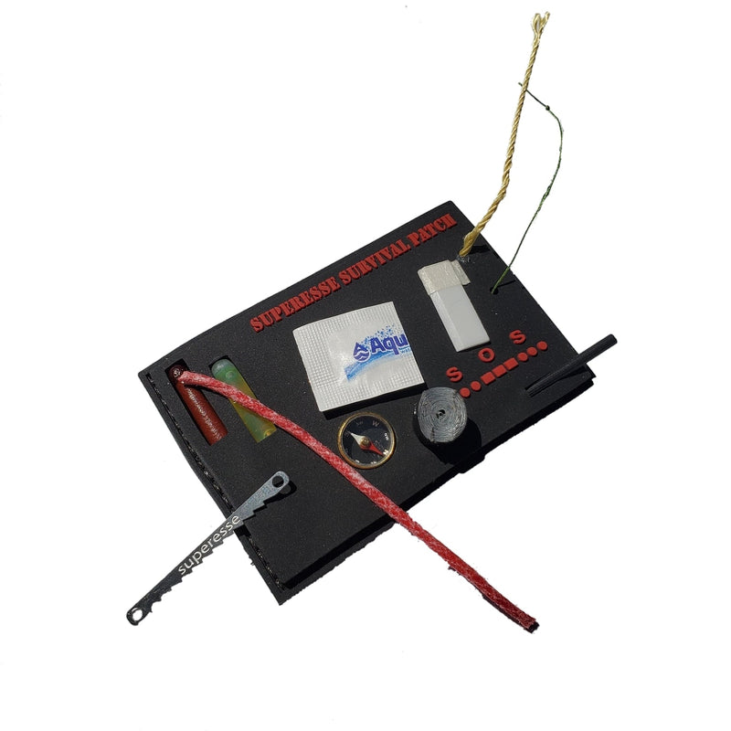 Load image into Gallery viewer, Superesse Survival Patch: Compartmentalized Micro EDC and Survival Kit

