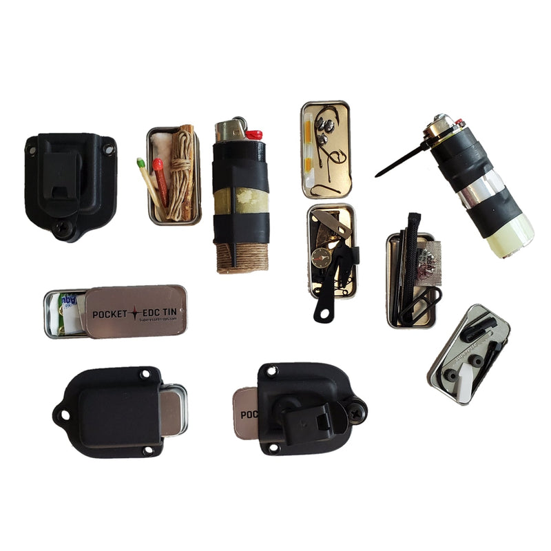 Load image into Gallery viewer, Survival Kit Lighter - Fire Starter outfitted with supplies.
