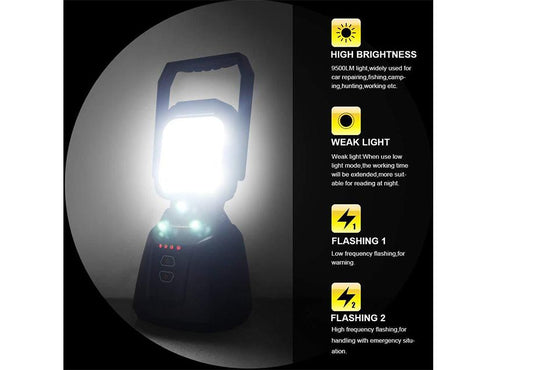 15W Magnetic Base Rechargeable LED Work/Camp Light