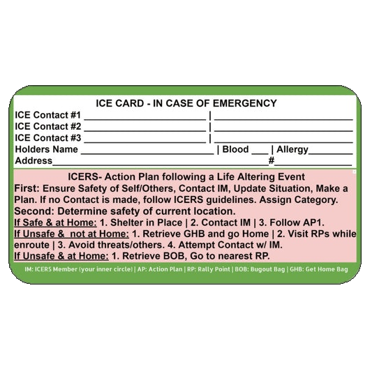 Load image into Gallery viewer, ICERS Quick Reference Decals - A supplement to the In Case of Emergency Response System
